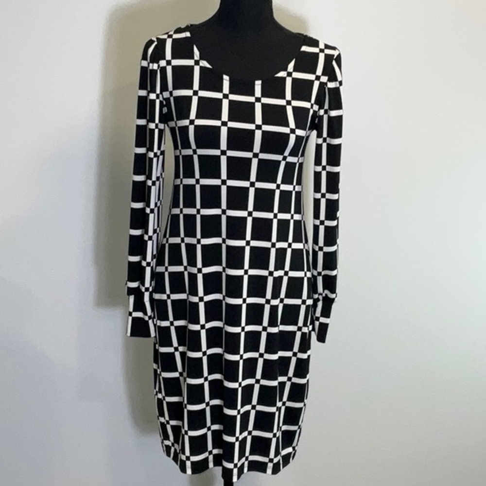 Heirloom Black & White Print Dress